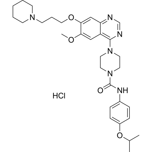 Tandutinib hydrochloride (MLN518 hydrochloride; CT53518 hydrochloride) 2438900-7